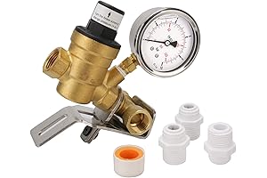 Adjustable Brass Pressure Regulator with Pressure Gauge