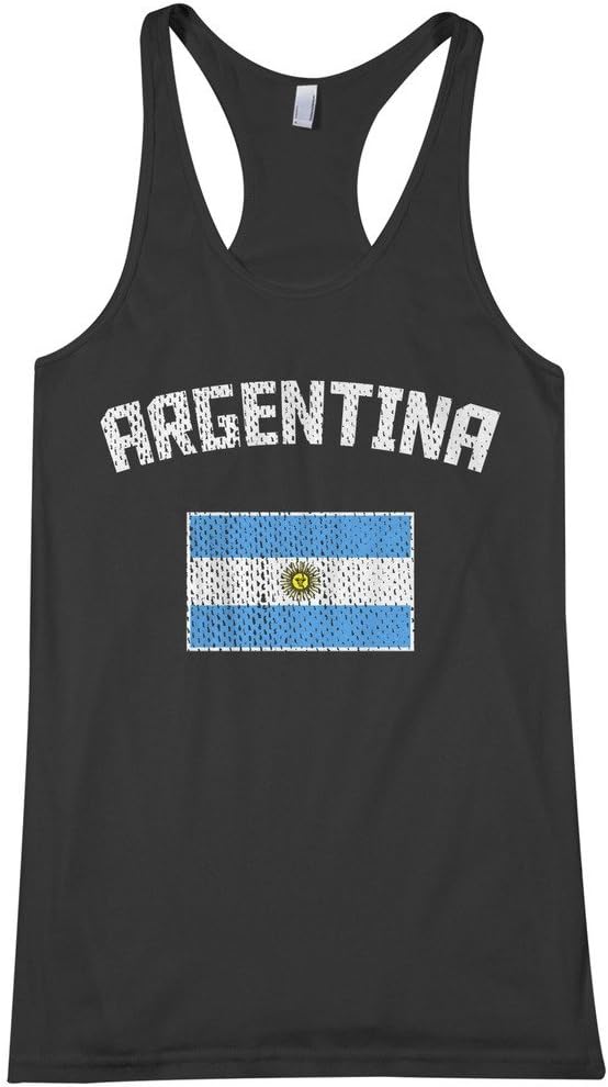 Threadrock Women's Argentina Flag Racerback Tank Top