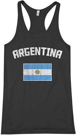 Threadrock Womens Argentina Flag Racerback Tank Top