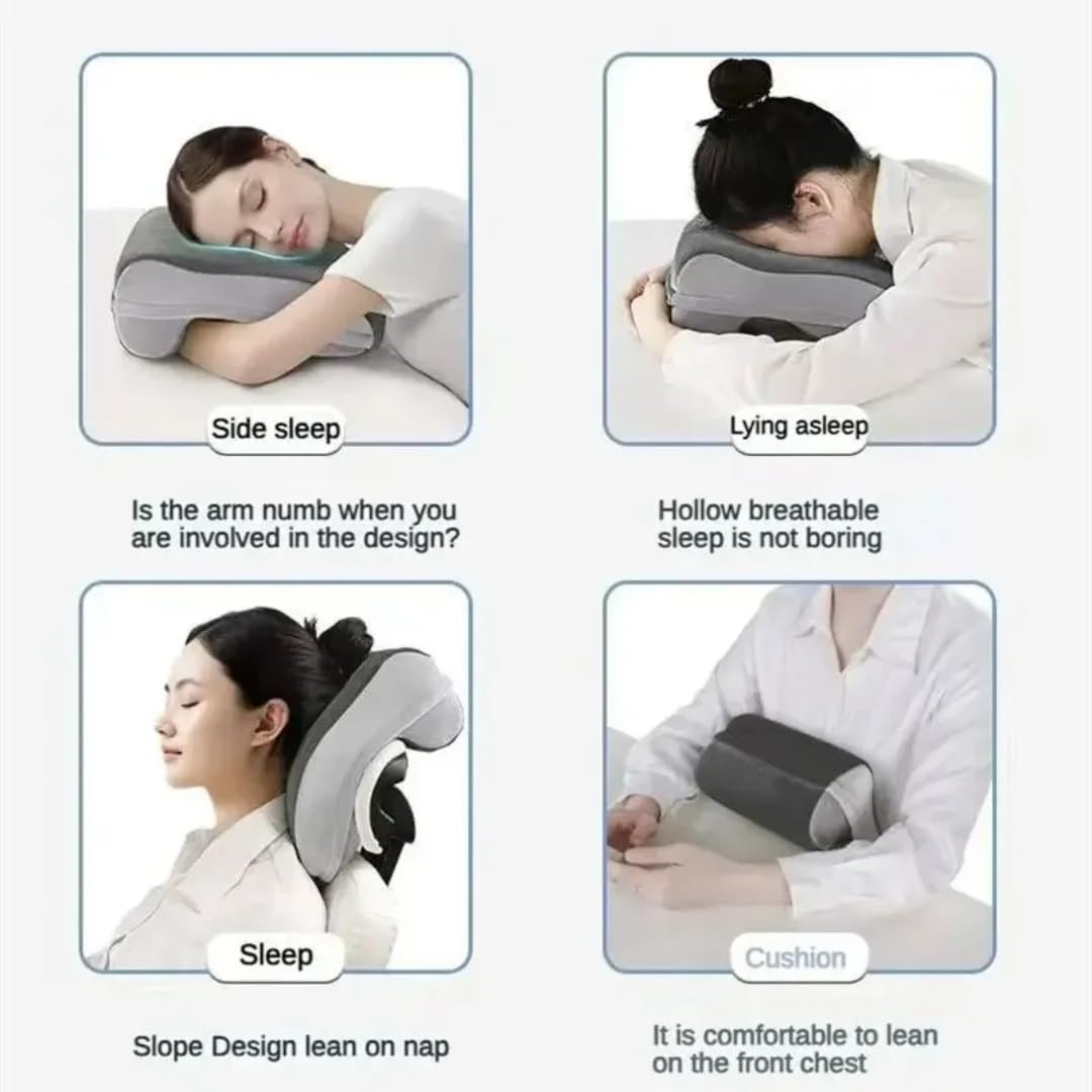 Cuscino da viaggio in memory foam, cuscino di supporto cervicale per riposo e sonno in ufficio, design ortopedico per studenti e viaggiatori