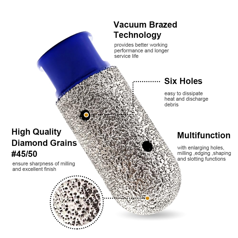 SHDIATOOL Diamond Beveling Chamfer Bits, Diamond Countersink Drill Bits for Existing Holes Enlarging Shaping Trimming Porcelain Tile Marble Ceramic Granite