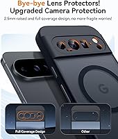 Vista 3 de CANSHN Funda magnética para Google Pixel 9 Pro XL (6.8 pulgadas), mejorada [protección completa de la cámara] [compatible con Magsafe]