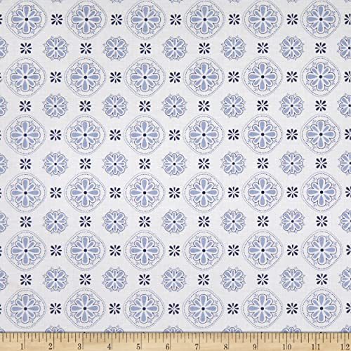 Premium Riley Blake Picadilly Bandana Fabric in Crisp White - Versatile Sewing Material by the Yard