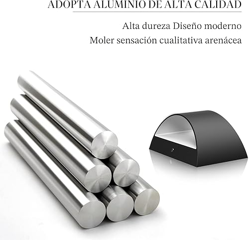 Miniatura 8 de Aipsun Aplique de pared LED moderno negro para interiores, 1 paquete de luces de montaje en pared con cable arriba y abajo para sala de estar