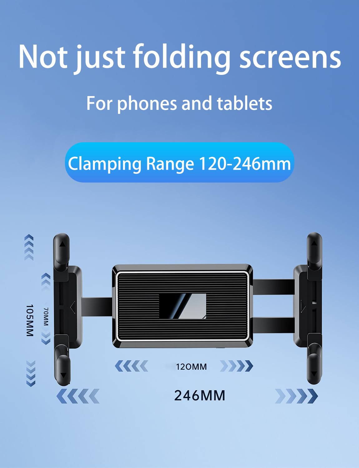 LILIWER Car Tablet Mount Holder, Universal Vehicle Backseat Headrest Stand