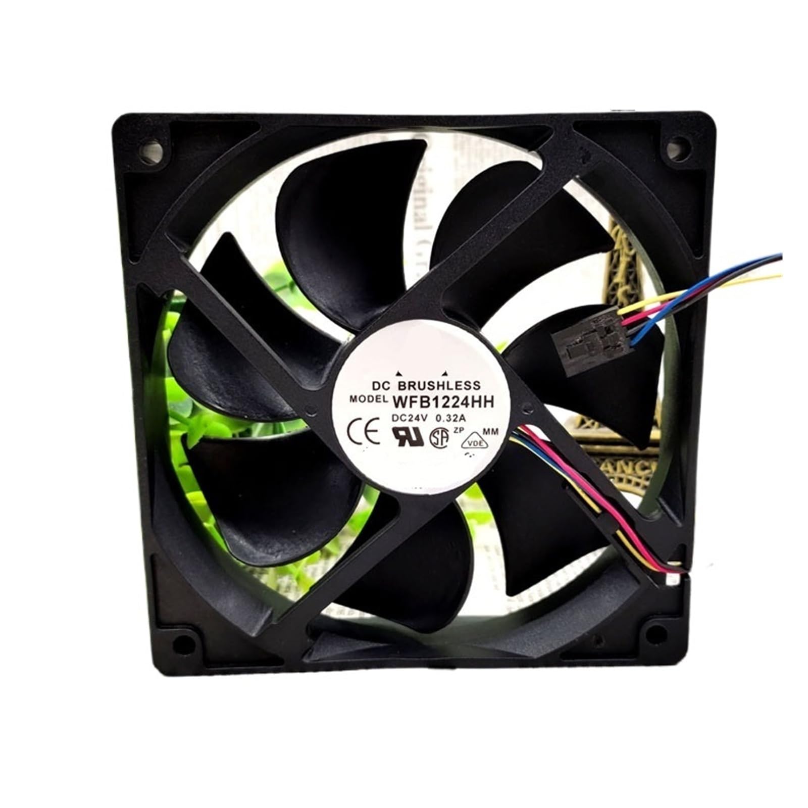 Vdoqtljt One Color Wfb1224hh 24V 0.32A 4Wires 12025 120 * 25Mm 12Cm Cooling Fan