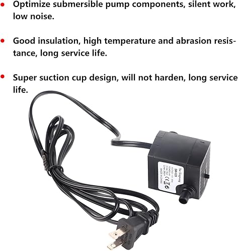 Miniatura 7 de Jardinería Jardín Cría, Circulación Hidropónica de Fuente de Estanque 4W, Silenciosa y, Adecuado para Acuarios y Piscinas de Fuentes, Mini Bomba de