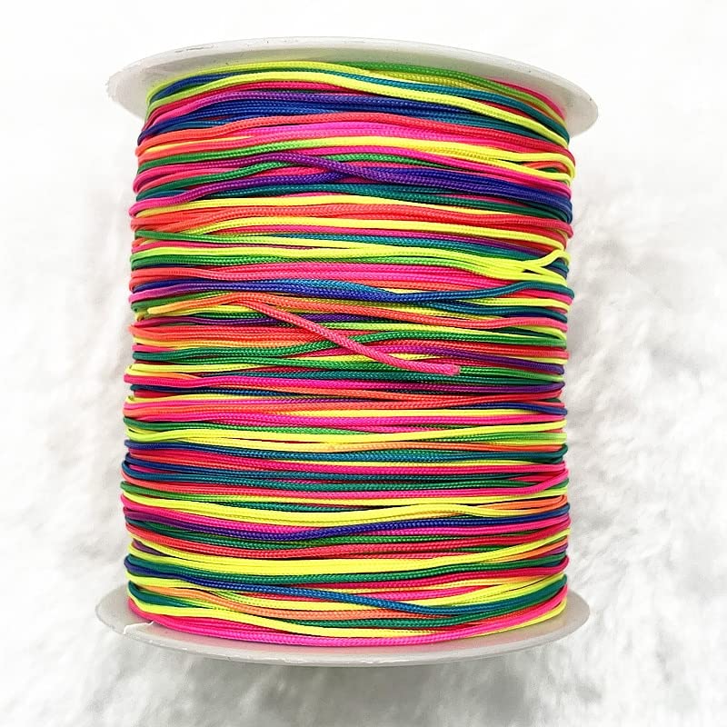 300 Yards/Rolle 1,0 mm Nylonschnur Faden Knoten Makramee Schnur Armband geflochtene Schnur DIY handgemachte Quasten Perlenschnur Faden (Color : 36)