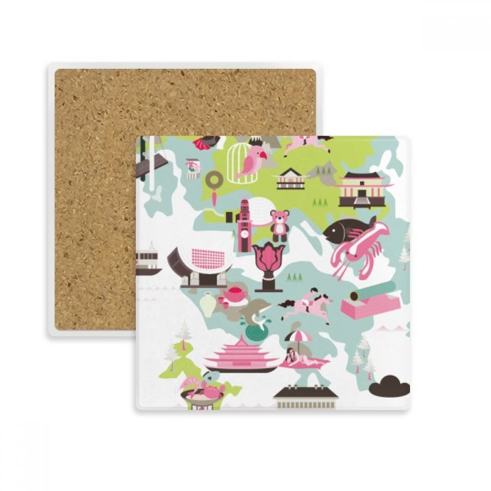 Coaster tasse cadeau ideal en pierre absorbante multicolore