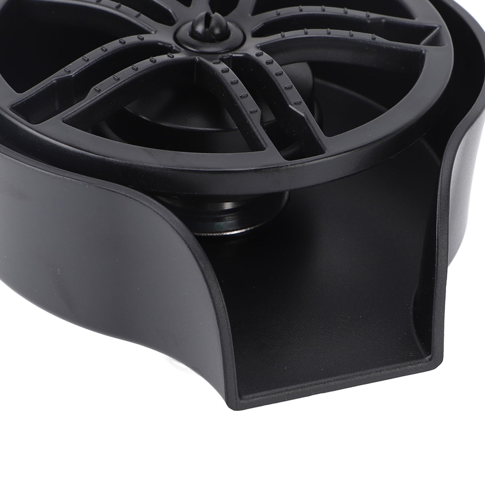 TOPINCN Enjuagador de Vidrio de Metal Profesional, Potente Lavavasos para Fregaderos de Cocina, Enjuagador de Vidrio Antioxidante para Bares y Cafeterías, Acero Inoxidable (BLACK)