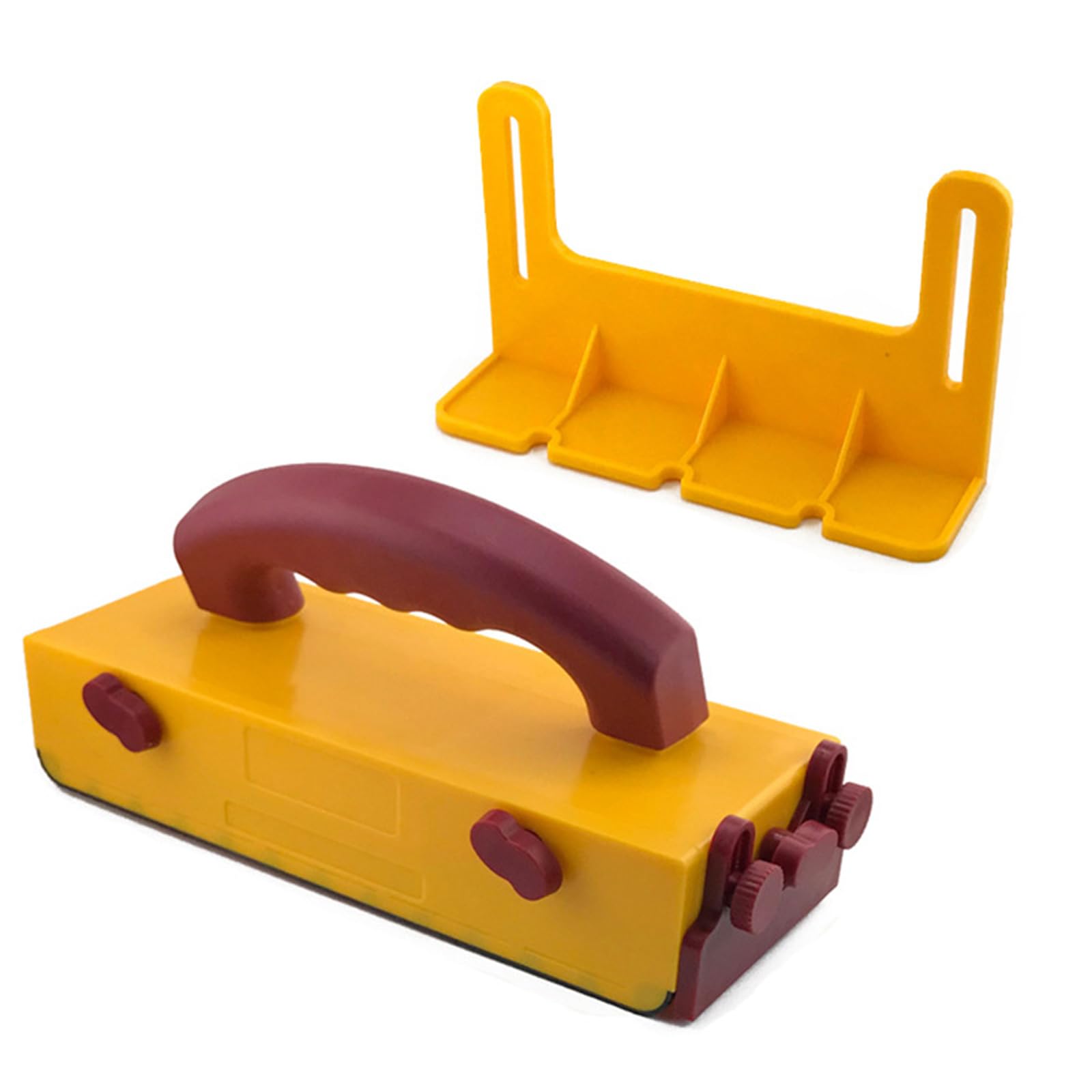 Jsghgdf Woodworking Guide And Push Block Set For Shop Users, Abs Handheld Pusher With 3 Way Force Control For Board Feeding And Cutting Tasks Woodworking Pusher Stock Guide Tool Board Feed Aid Trim Cut Helper