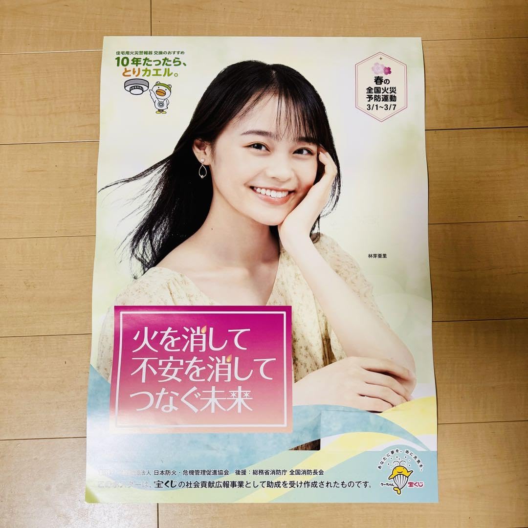 Amazon.co.jp: ・未掲示林芽亜里 B2 ポスター 2024年春の火災予防運動