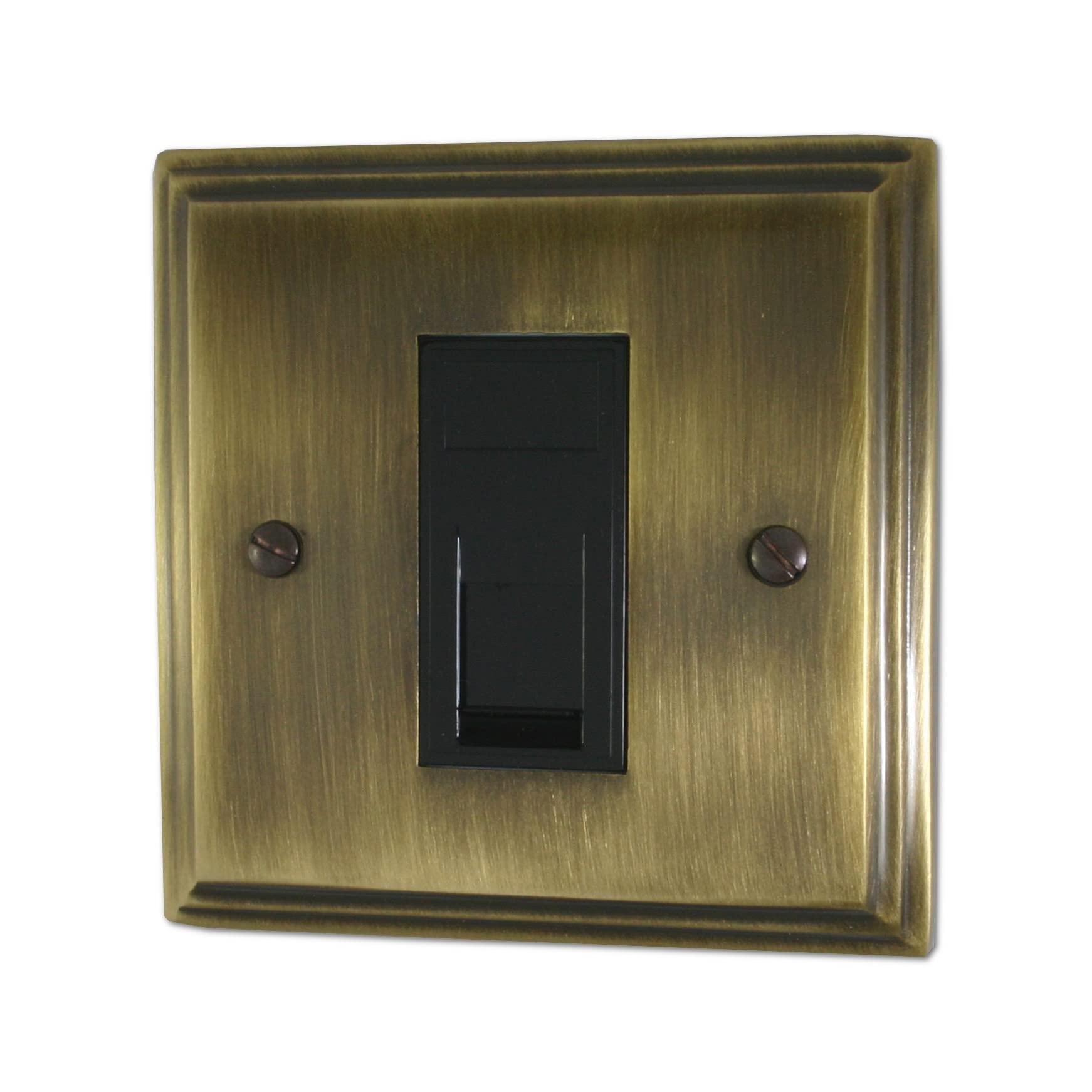 G&H Brassware Bronze G&H Vab61b Victorian Plate Antique 1 Gang Rj45 Cat5e Data Socket