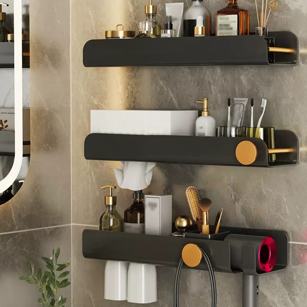 Mensola Doccia Adesiva DUFU - In Vetro E Alluminio, Senza Fori, Porta Fino A 10 Kg, Argento - Foto 11