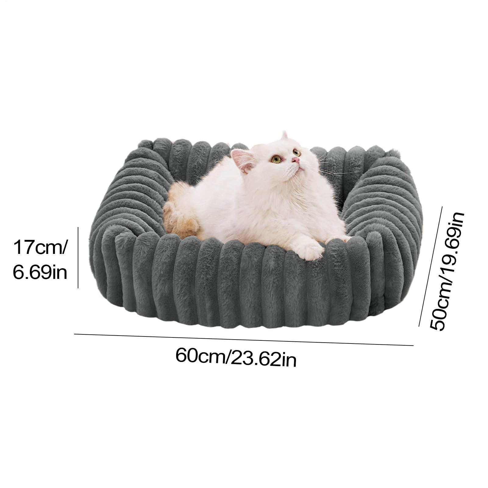 Colchoneta Cama Gatos Cálida Confortable Almohadilla de Felpa y Cojín para | Suave Cálida Cama para Cachorros Hogar, Apartamento, Balcón, Viaje, Exterior E
