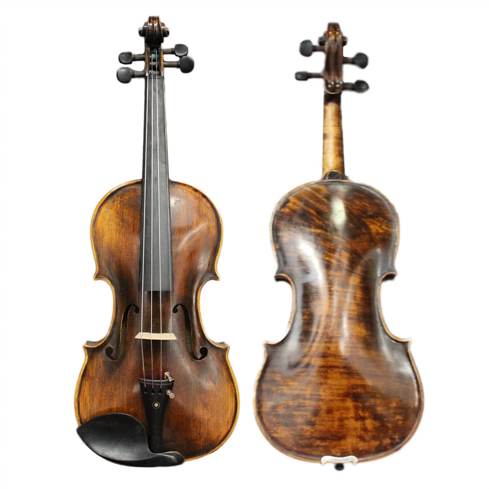 Violino Scuro 4/4 Violino in Acero Europeo con Ponte Ad Arco per Violino IPE E Custodia per Il Trasporto Violini per Studenti