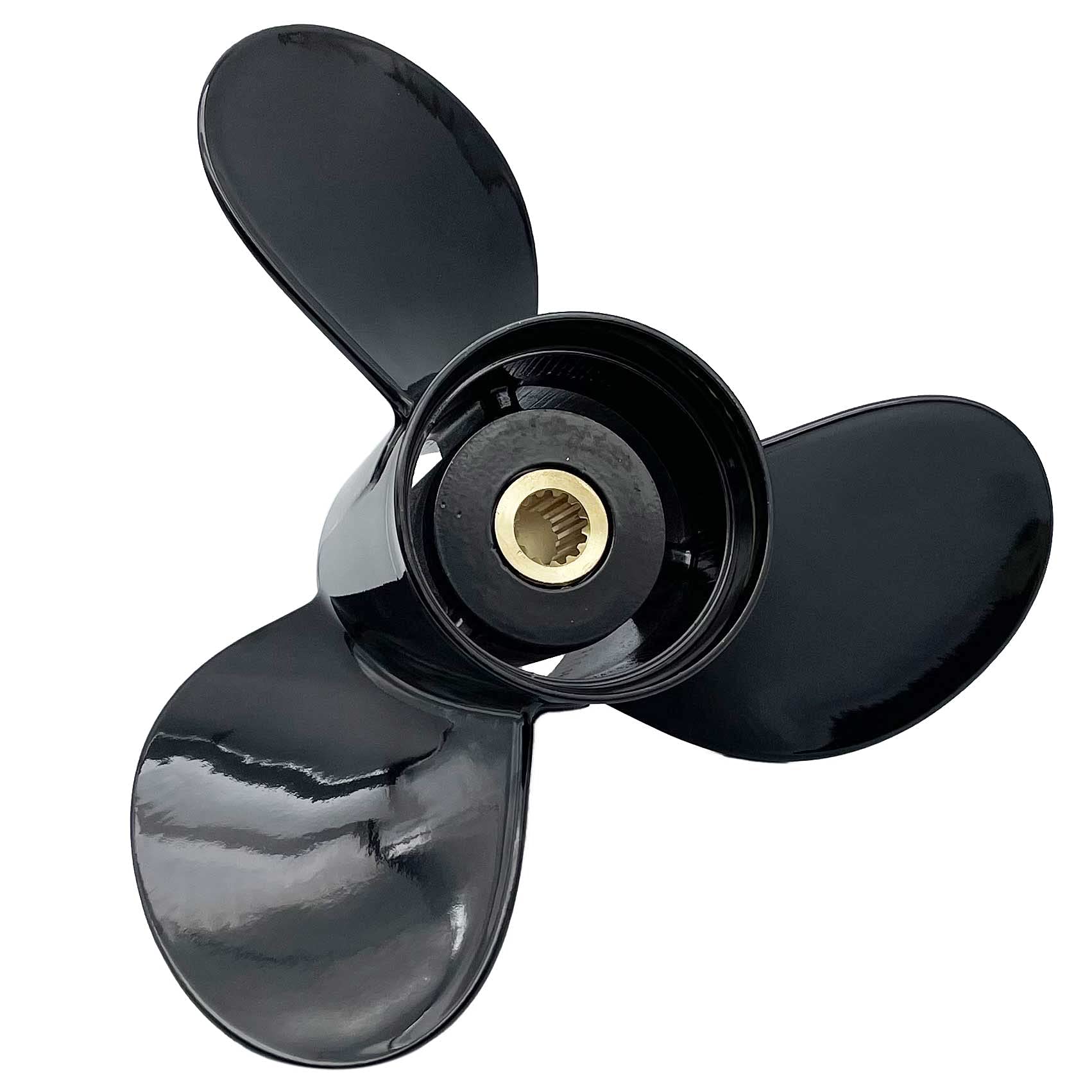 RASON-REX OEM Grade Aluminum Outboard 3 Blades Propeller 14x13P Compatible for BRP,Johnson,EVINRUDE,OMC Stern Drive Engines E-TEC 40-140HP 2 Strokes 13 Spline Tooth,RH