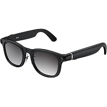 JACKLY Sport Camera Sunglasses, 1200P HD Video Recording Smart Glasses, WiFi 4 Sync, 270mAh Battery for Cycling Hiking Vlogging Black