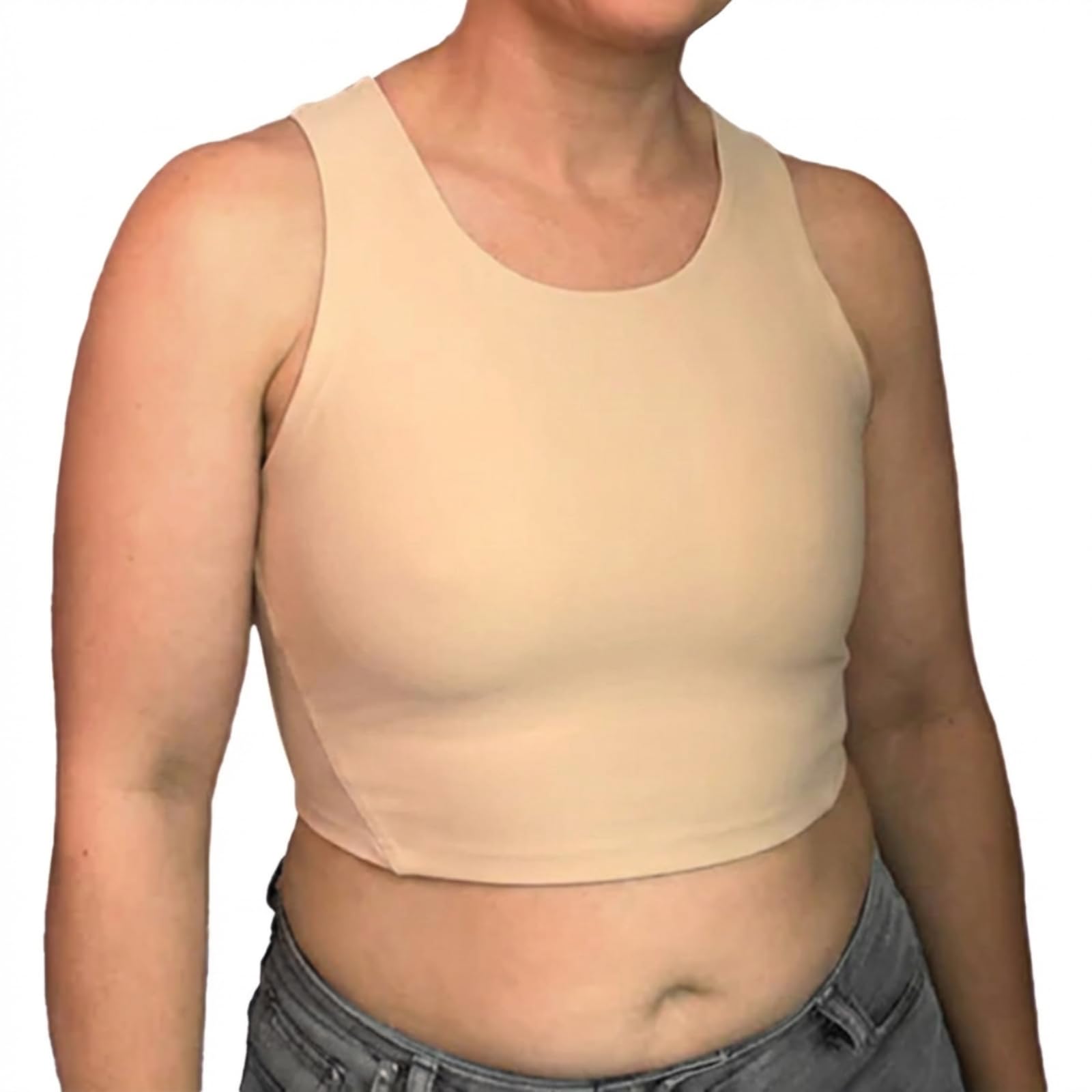 Wonababi Ceinture de natation, ceinture de poitrine transgenre à enfiler, haut de maillot de bain pour FTM et queer