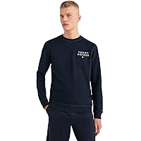 Tommy Hilfiger Felpa Uomo Senza Cappuccio, Blu (Desert Sky)