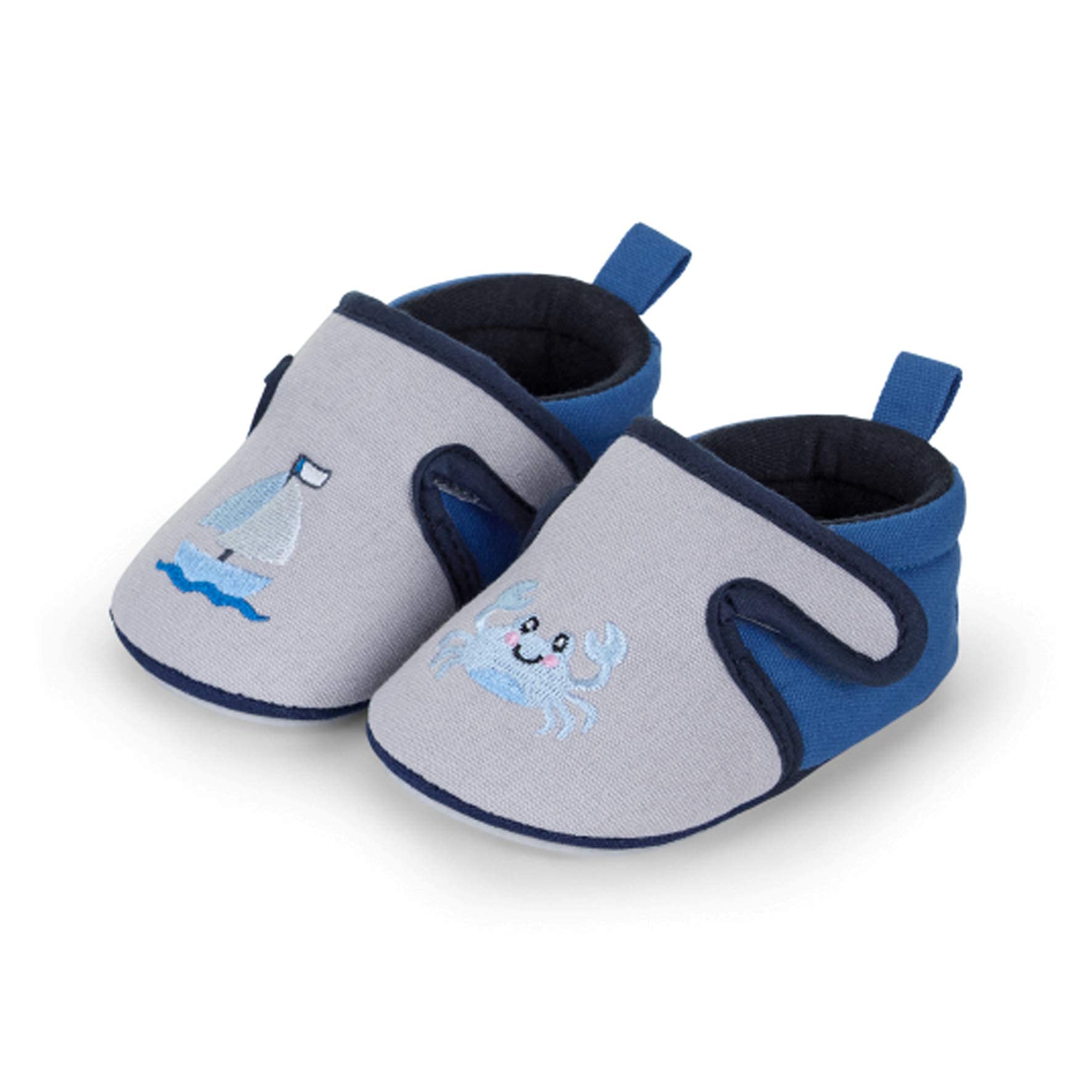 Sterntaler Unisex Baby Crawling Shoes Slippers Size: 1 UK Child Smoke Grey