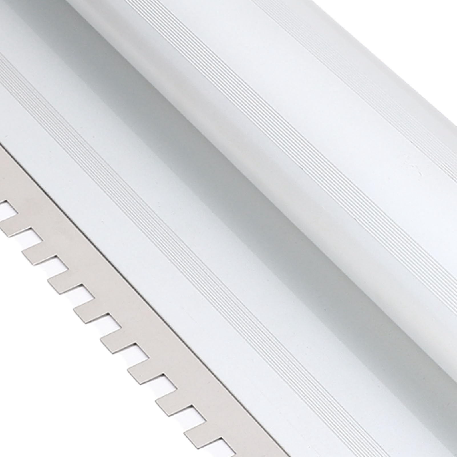 Paleta de Muescas Cuadrada Resistente, Herramienta Versátil para Azulejos con Muescas para Albañiles, Aleación de Aluminio y Acero Inoxidable, 2/5x2/5 Pulgadas (24 pulgadas)