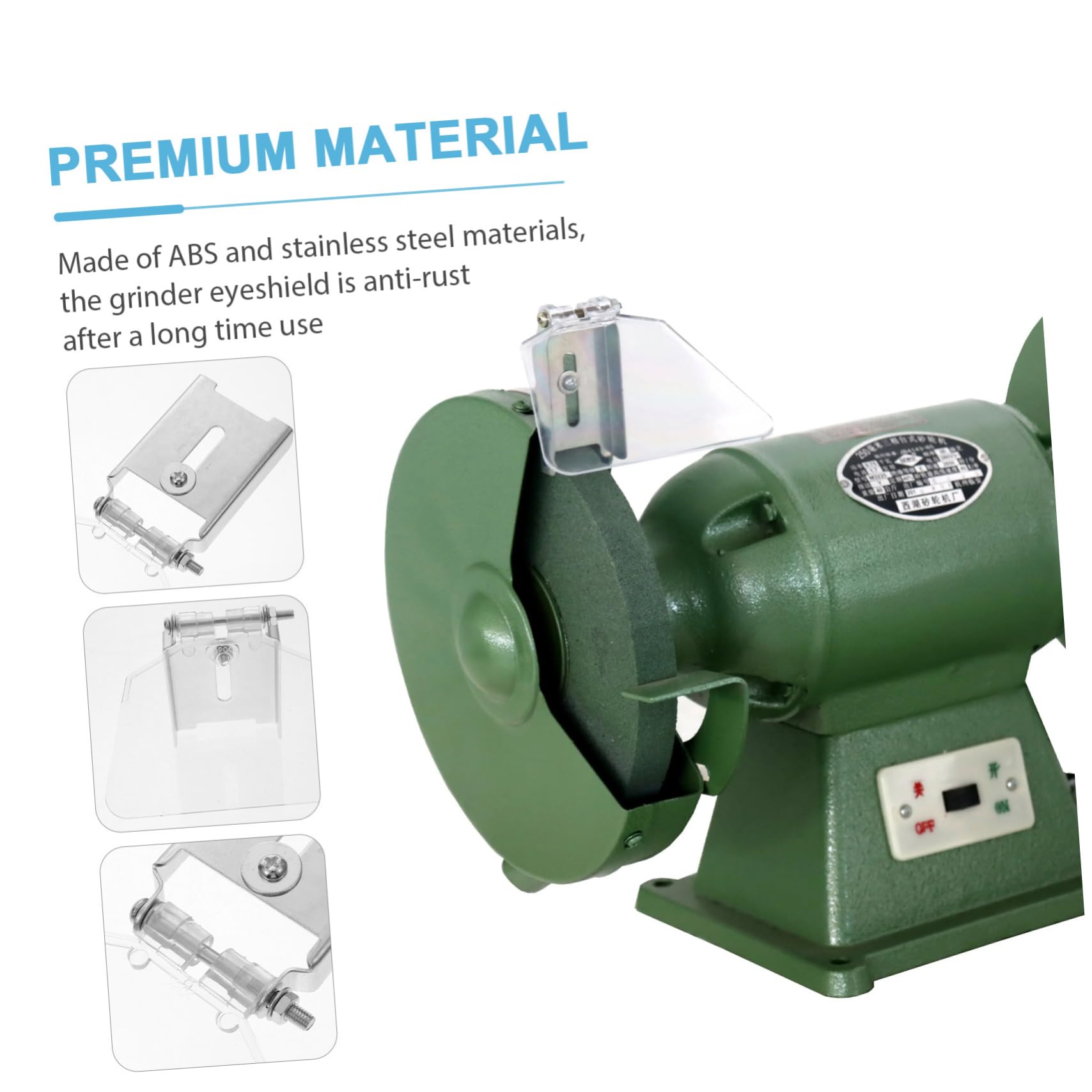 HOMOCONO Bench Grinder Shield Thickened Material Anti-fog Safety Goggles Fit Machines