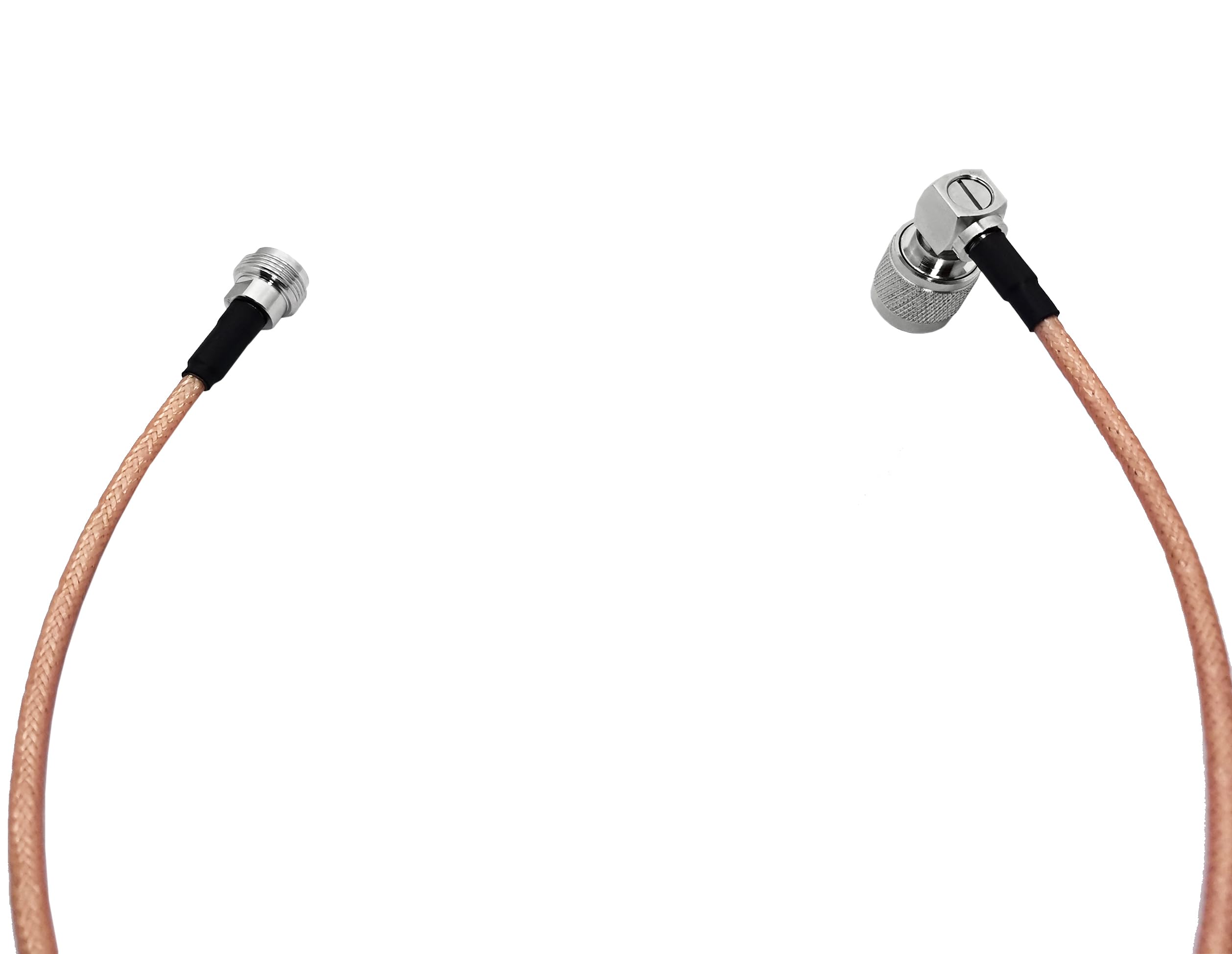 1 câble coaxial RG142 N mâle vers N femelle à faible perte – Extension de 50 Ohm pour systèmes d'antenne, amplificateurs WiFi et plus encore (1,8 m)