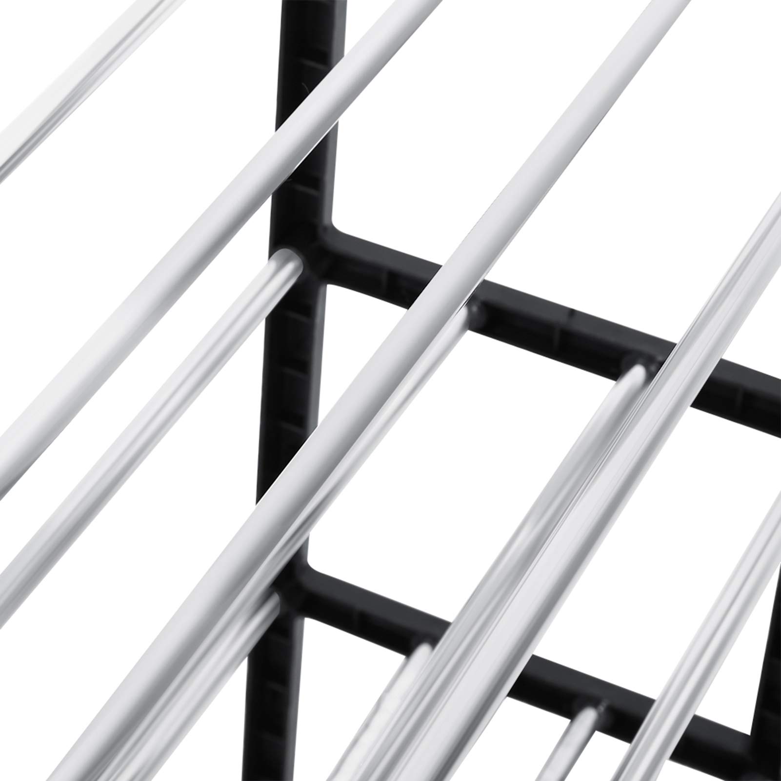 Plastikowy Aluminiowy Metalowy 3-poziomowy Stojak na Buty - DIY Półka do Przechowywania Butów (Średniej wielkości cztery warstwy 50 * 19 * 58CM)