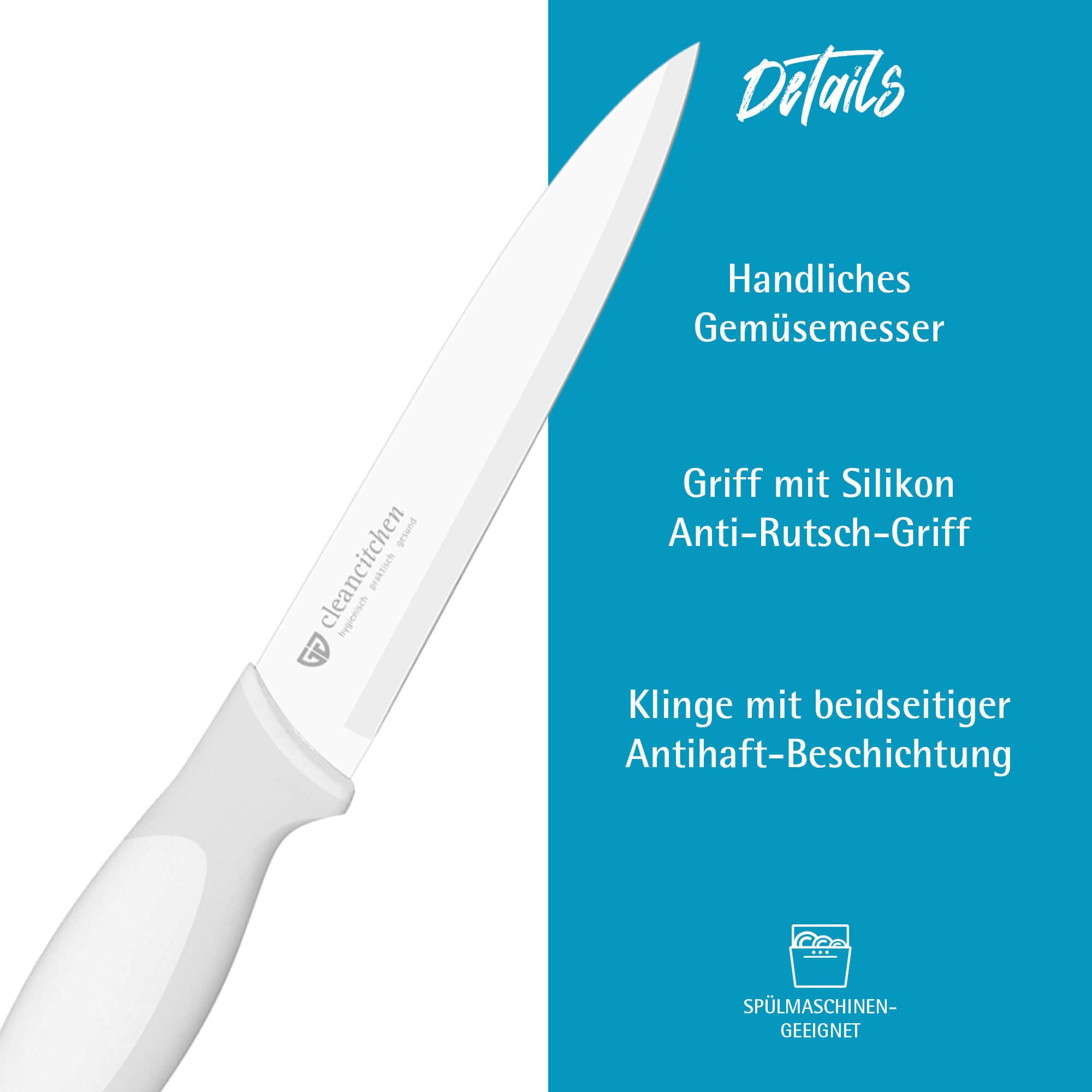 GRÄWE couteau anti-bactérien 5" (12,7 cm) blanc