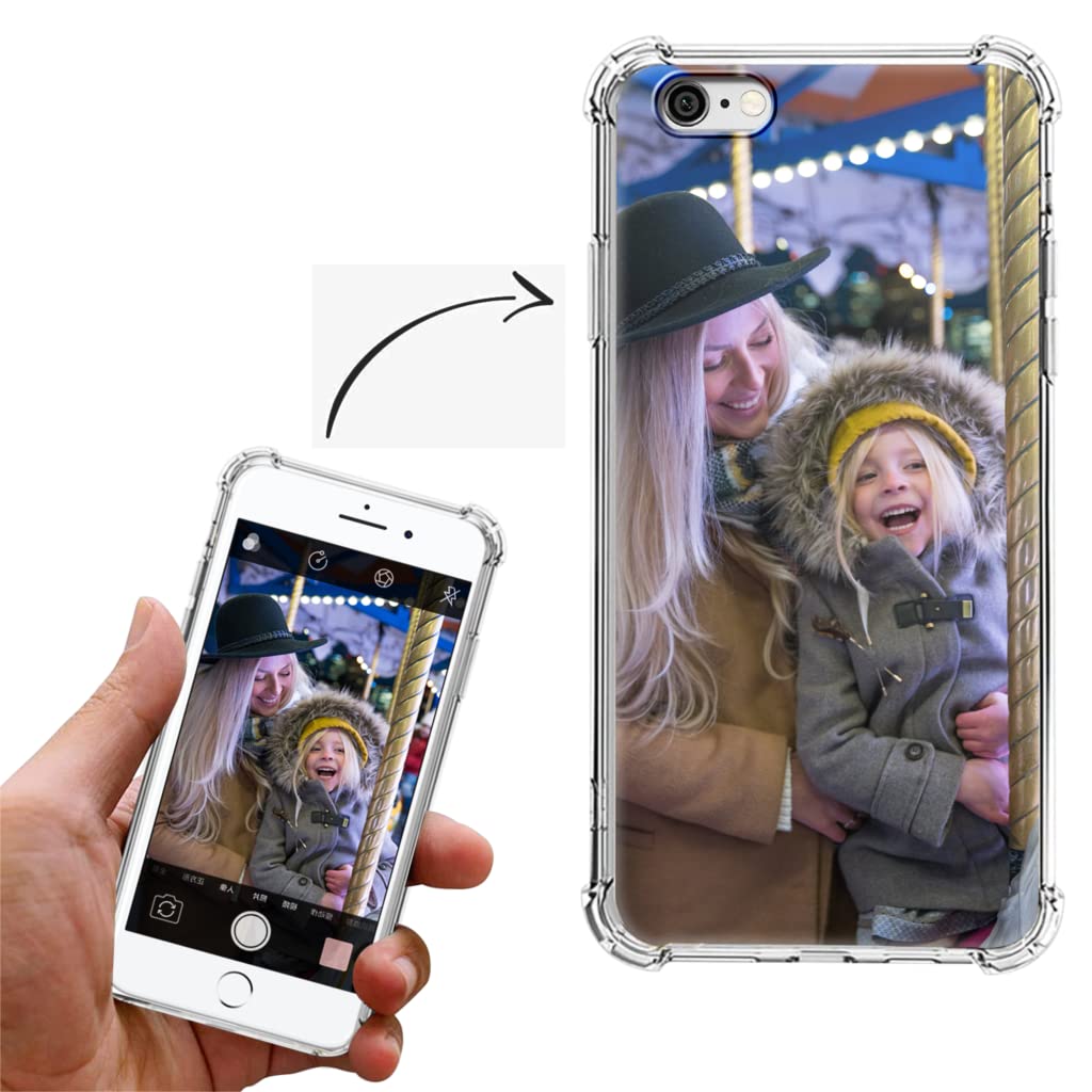 Cover iPhone Protettiva personalizzabile con foto intera e testo – Personalizza Online