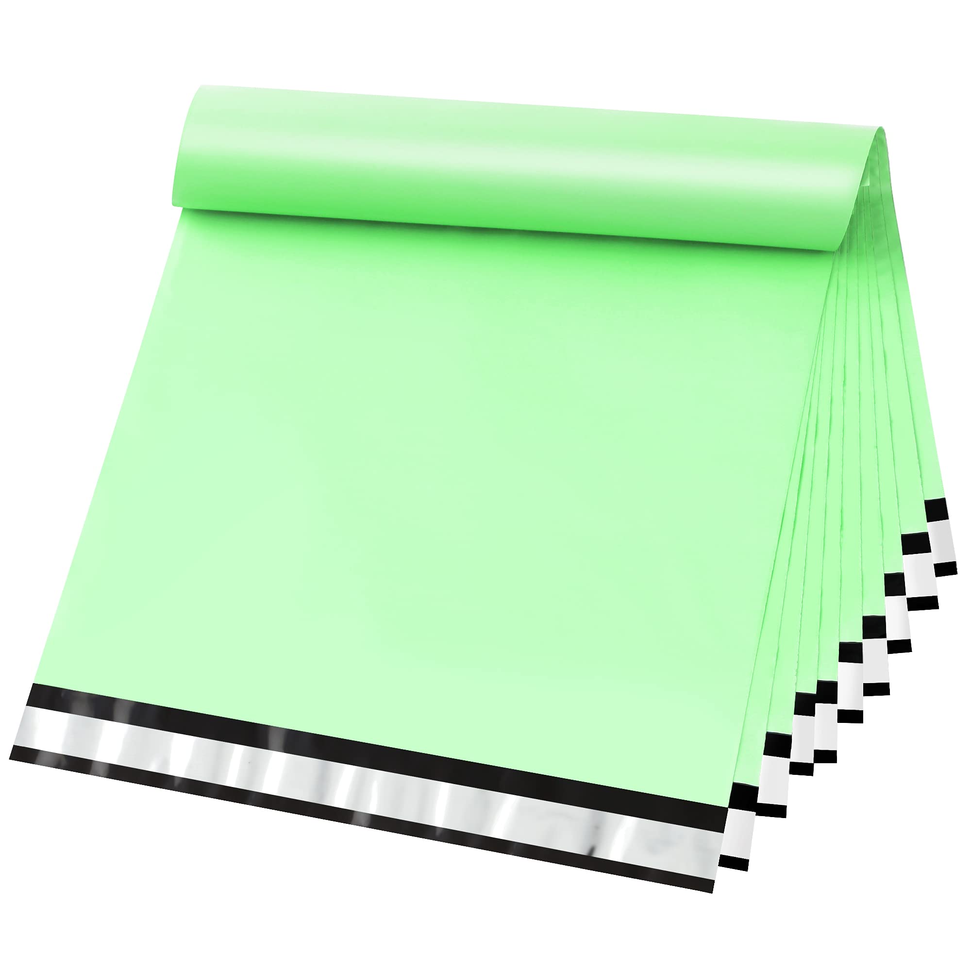 Famagic Poly Mailers 14.5x19 Inch 100pcs Shipping Bags Mint Green Shipping Envelopes Self Seal Mailers Bags Waterproof and Tear-Proof Packaging Bags