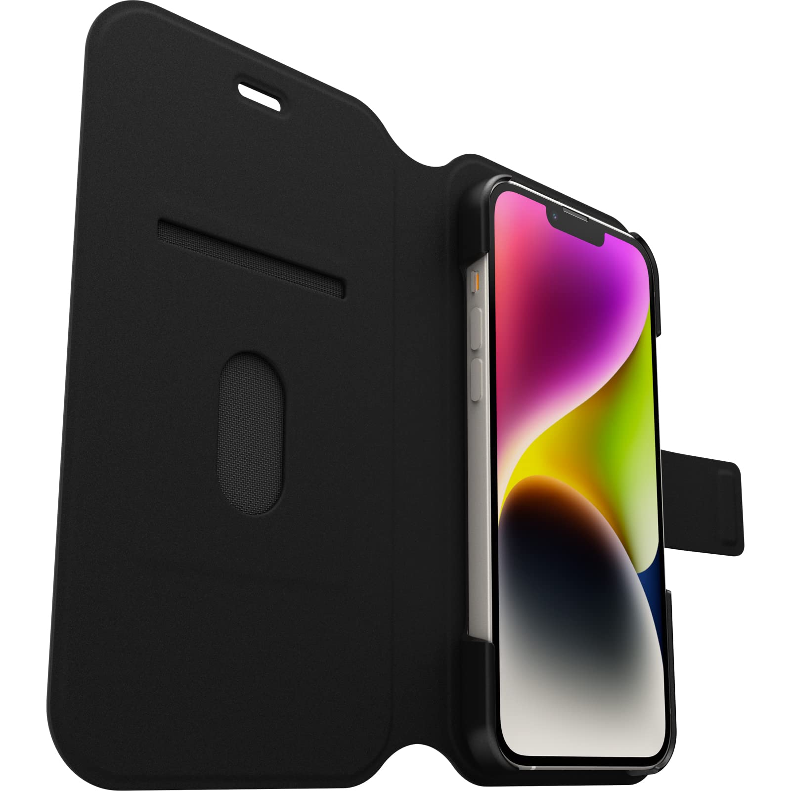 OtterBox Cover per iPhone 14 Plus Strada Via, Resistente a Shock e Cadute, Folio Sottile, Morbido al Tatto con Slot Carta di Credito, Testato 2X vs Norme Mil-Std 810G, Nero