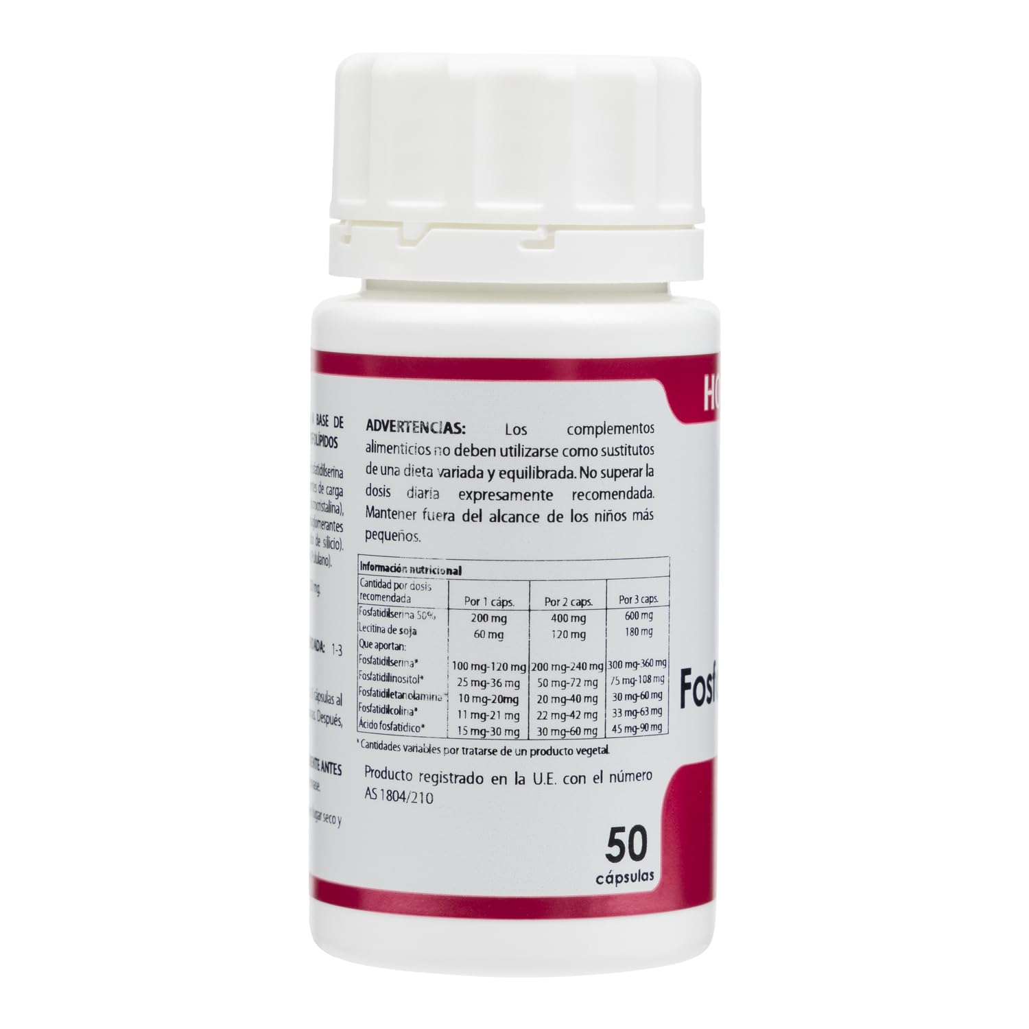 Equisalud Holomega Fosfatidilserina | Complejo Fosfolípidos | 50 Cápsulas