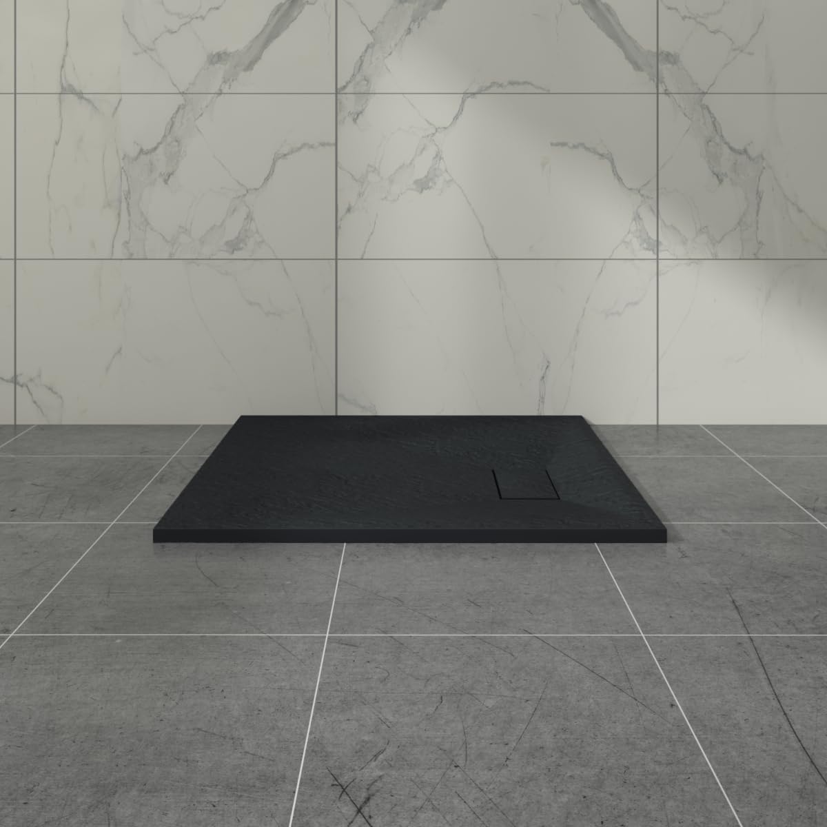 Aquariss Black 1000X800mm Rectangular Wetroom Shower Tray