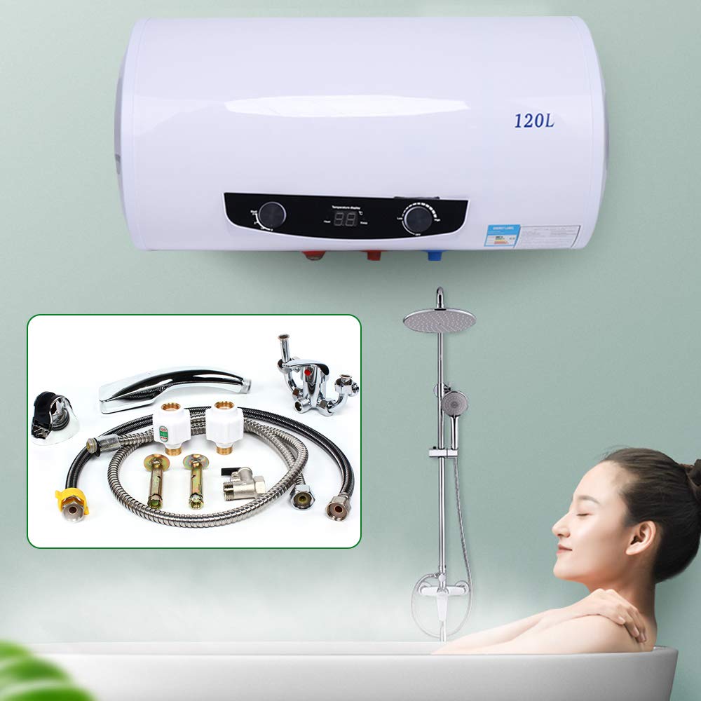 Serbatoio acqua calda elettrico da 2 KW, 120 l/50 l, per montaggio a parete, scaldabagno, scaldabagno, scaldabagno istantaneo da 0,7 MPa, scaldabagno [classe energetica B] (50 l)