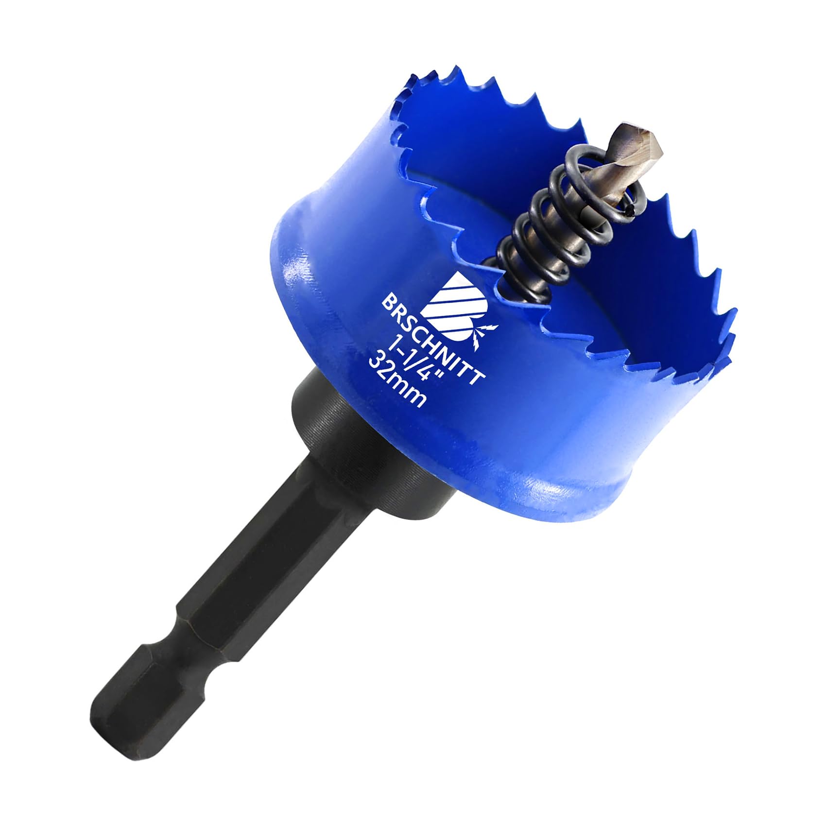 BRSCHNITT Bi-Metal Hole Saw 32mm,Hole Cutter Set Hex Shank for Drilling Thin Metal,Stainless Steel,Mild Steel and Aluminium