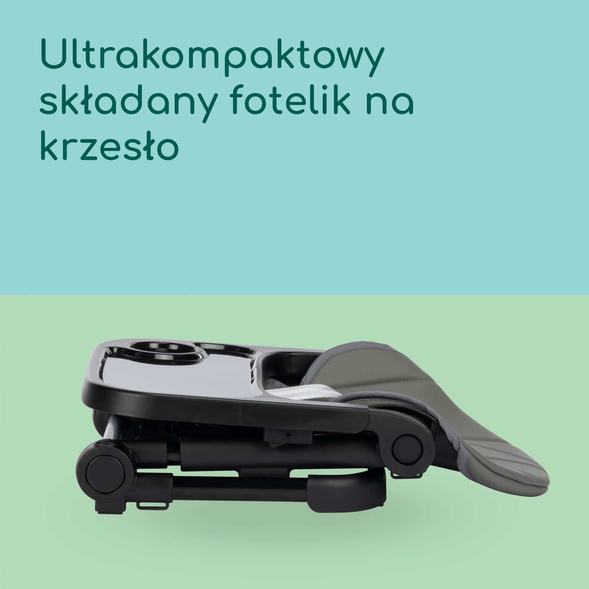 Bebeconfort Moly, Przenośne Krzesełko Podróżne, od 6 miesięcy do 3 lat, 9–15 kg, przenośne krzesełko do karmienia, 3 ustawienia wysokości, Podwyższające Krzesełko do Karmienia Dziecka, Tinted Grey