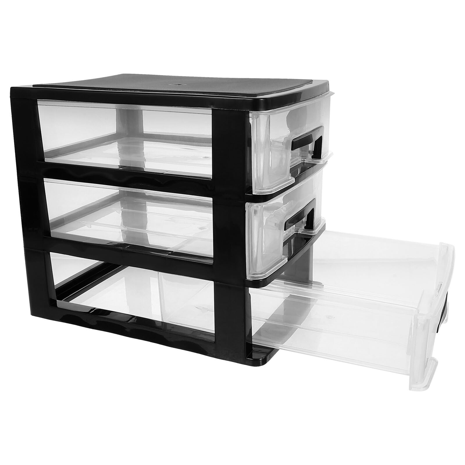 Cassettiera per Ufficio a Tre Livelli in Plastica e Studio