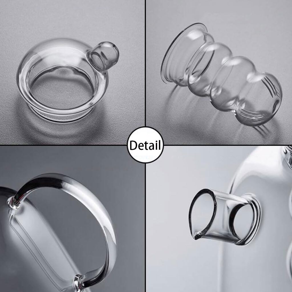 Teekanne mit großem Fassungsvermögen, Glasblumen- und Früchteteekessel, kreativer Teebereiter mit Einsatz, 1300 ml
