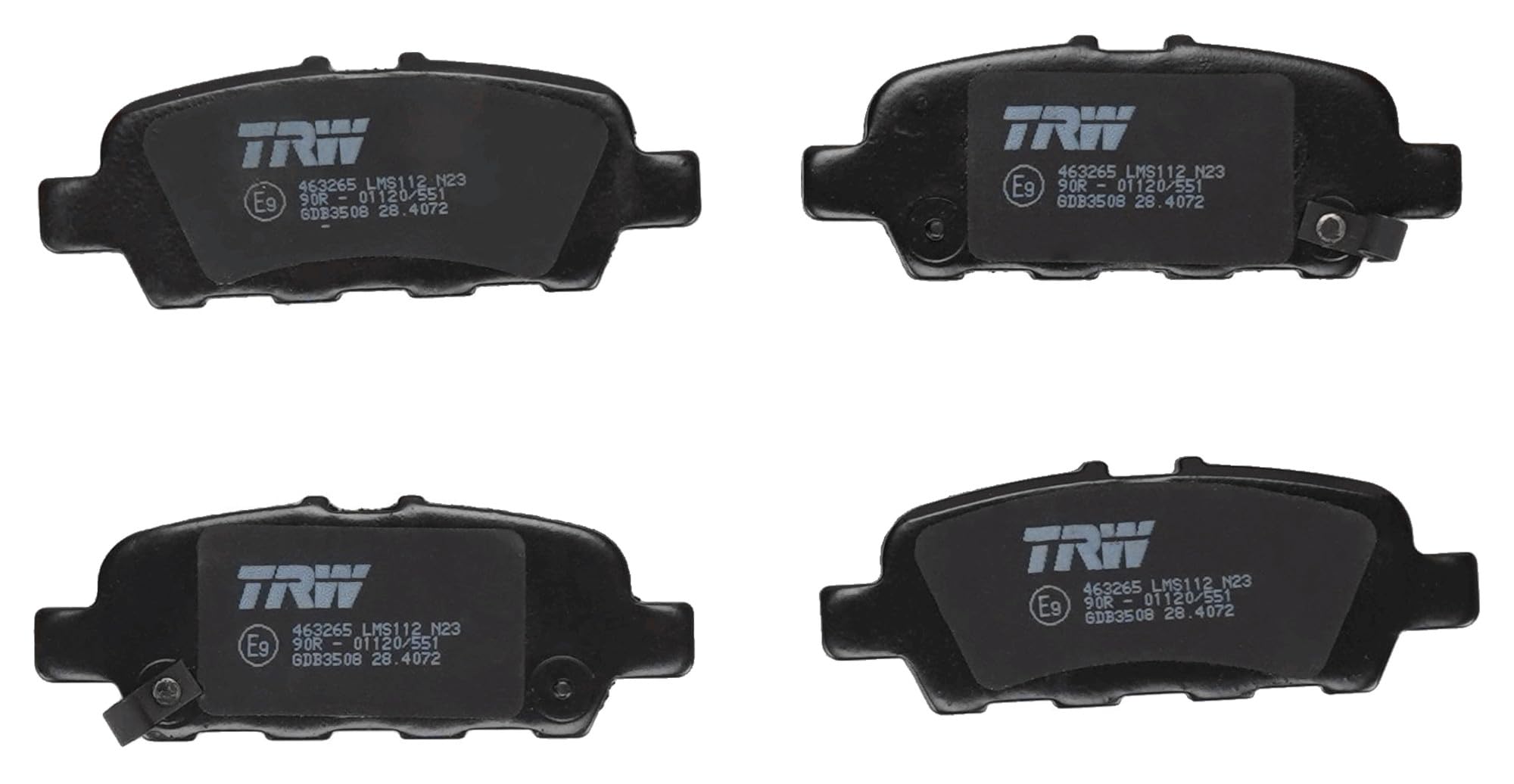 Rear TRW-OE GDB3508 Brake Pad Set, disc brake for INFINITI,INFINITI (DFAC),NISSA