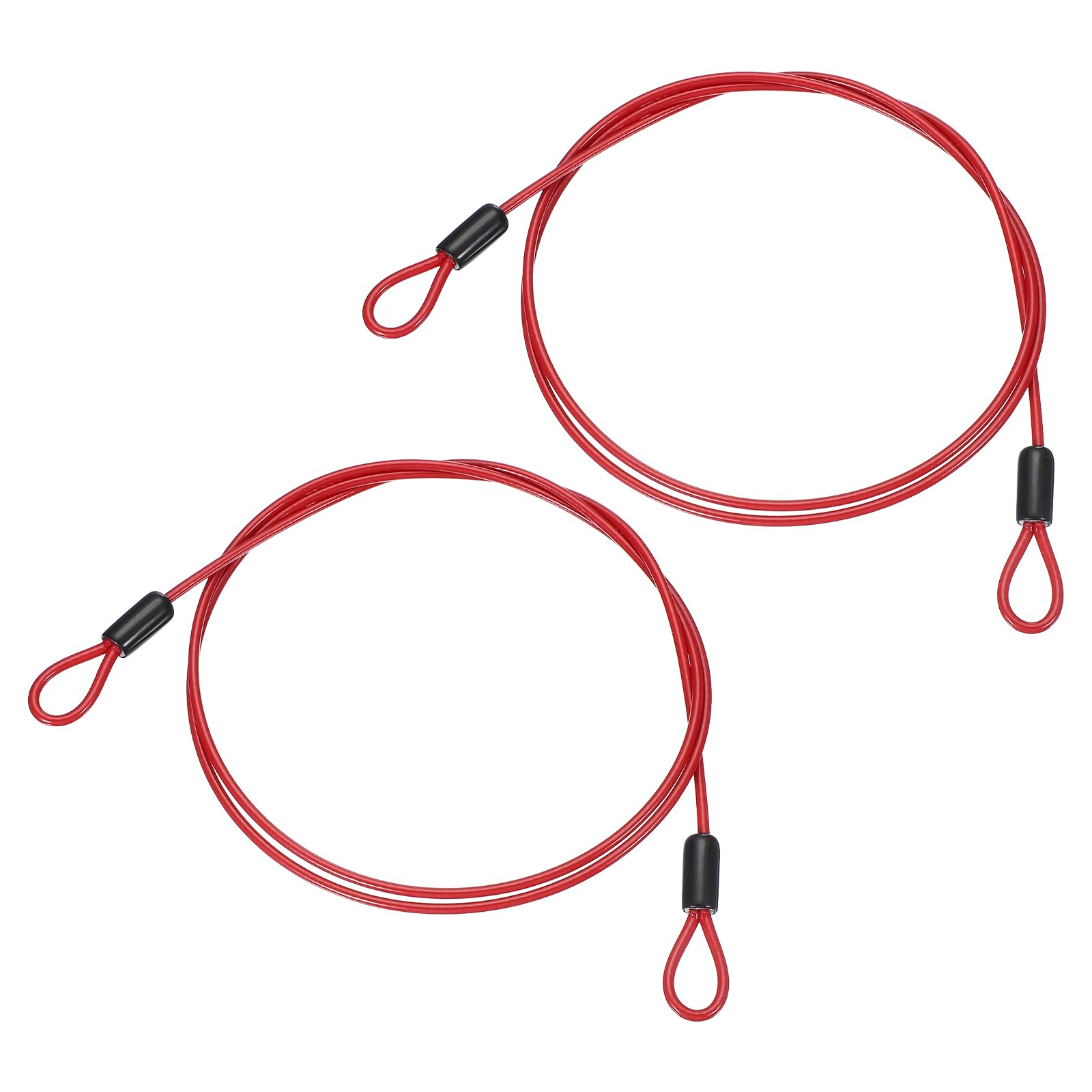 PATIKIL 1/8" Dia Vinyl Coated Stainless Steel Cable with Loops