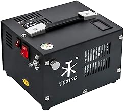 TUXING PCP 4500Psi Compressor de ar,óleo/água-livre,compressor de ar ajustável de alta pressão 110V AC para PCP rifles de ar Scuba Diving Tank SUV Tires (Built-in Cooling Fan)