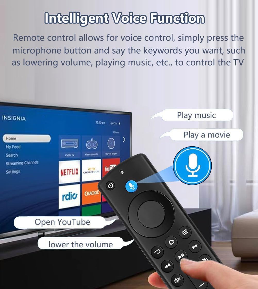 New Voice Remote Replacement for Stick 4k 3rd 2rd Gen, with TV Remote Case Cover Green (Glow in The Dark), Fit for TV Stick/ 4K Max, Lite, Cube(1st Gen & 2nd Gen) image 3 of 9 B0CYLLGMXN