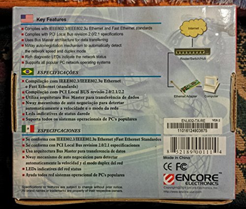 Encore ENL832-TX-RE Adaptador PCI Fast Ethernet 10/100Mbps miniatura 2