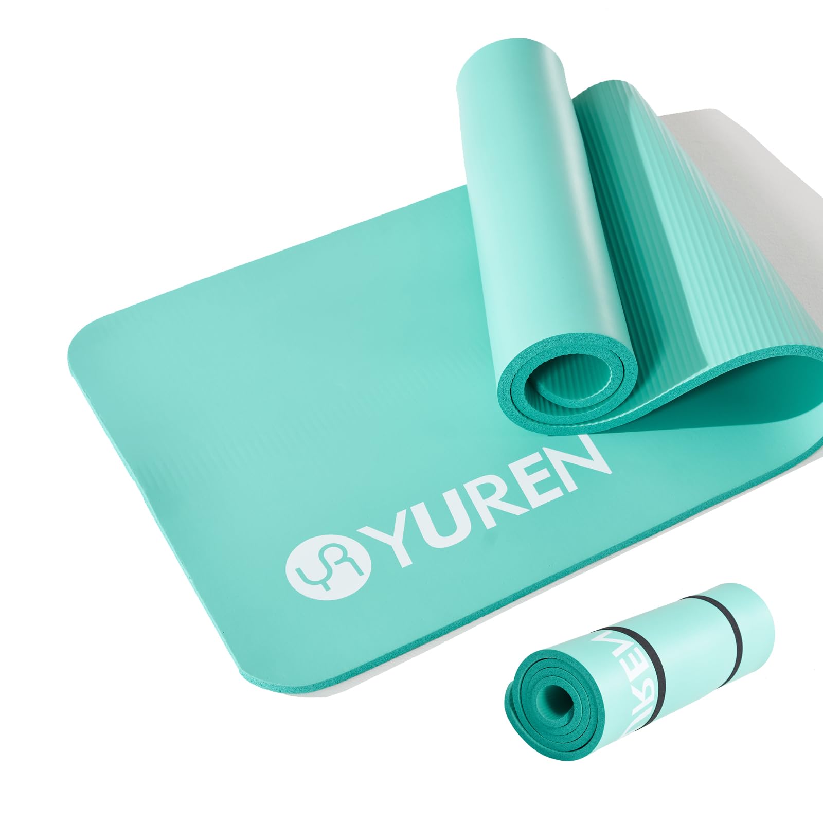YUREN ヨガマット 厚め12mm 高密度NBR素材 190×61cm 筋トレ・ピラティス・ストレッチ対応