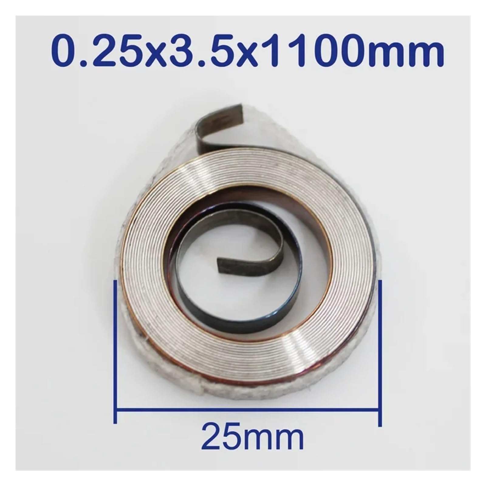 Sprężyna powrotna do wiertarki kolumnowej sprężyny o stałej sile ze spiralą płaską (0,4 x 11 x 3600 mm, 1 szt.)