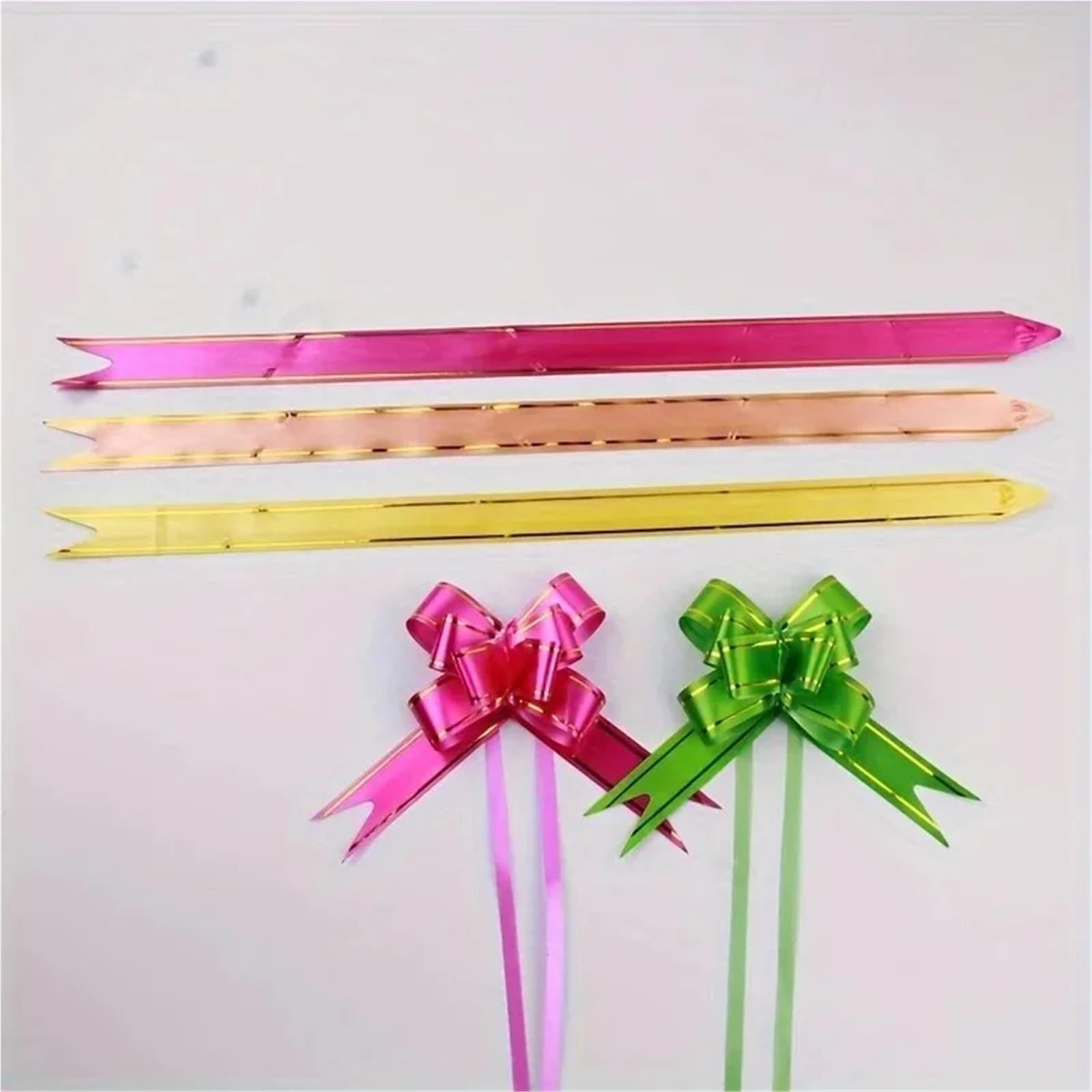 Schleifen zum Aufhängen, dekoriert, für Party, Hochzeit, Weihnachtsbaum, Geschenkverpackung, Knoten, Rot, 100 Stück