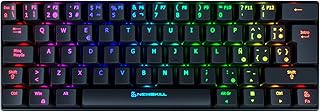 Newskill Pyros Teclado Inalámbrico Gaming, Bluetooth/USB-C, 60%, Antighosting, Teclas Macro Progamables, RGB, Switch Outemu Brown, Layout Español, Compatible con Windows/Mac/IOS/Android, Negro