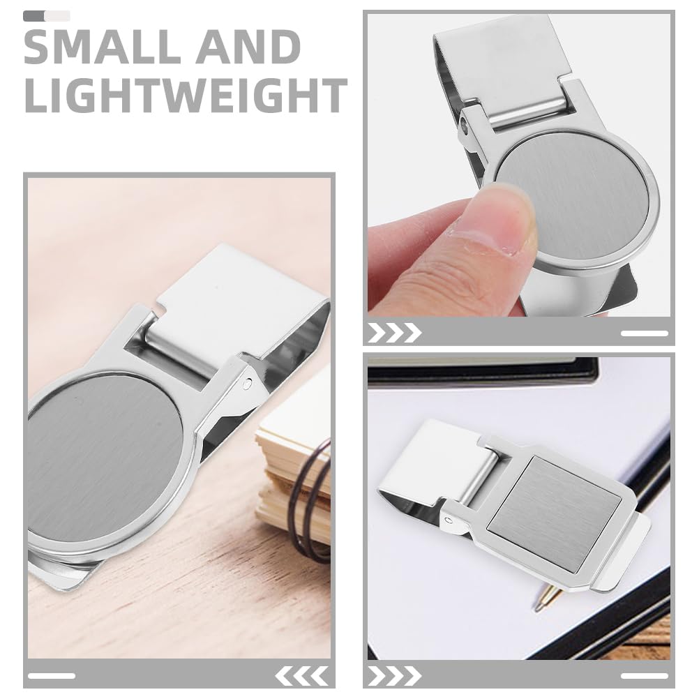 LIFKOME 3pcs Stainless Steel Money Clip Portable Metal Note Clamps for Cash Cards Checks Lightweight Small Clips for Office Use Present for Men Women